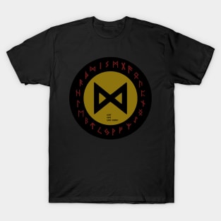 Yellow Dagaz Elder Futhark  | Icelandic | Viking Rune Symbol T-Shirt